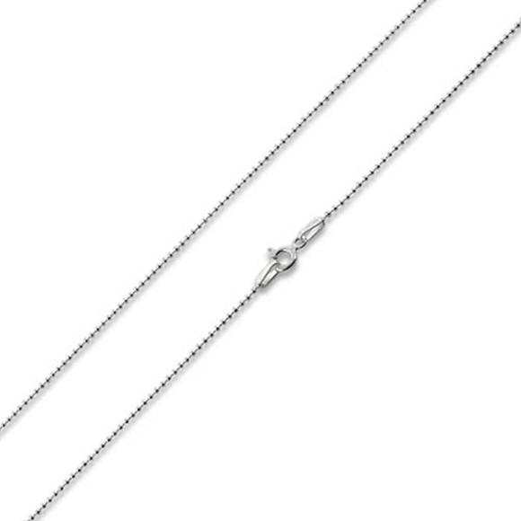 Sterling Silver 10" Bead Chain Anklet - Picture 1 of 2